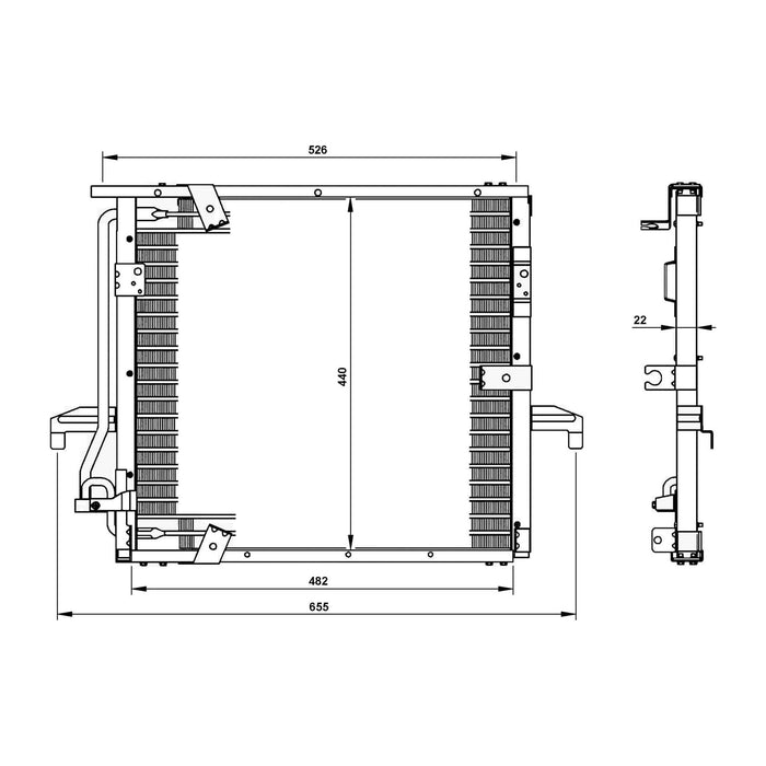 NRF Air Con Condenser fits BMW 3