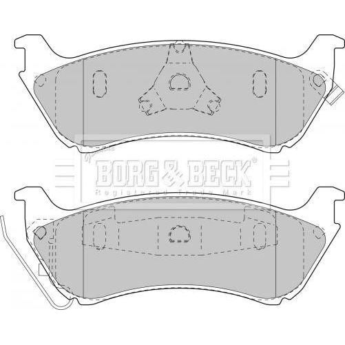 Genuine Borg & Beck Rear Brake Pads fits Mercedes ML Series 1998 BBP1666 Borg & Beck  - Dynamic Drive