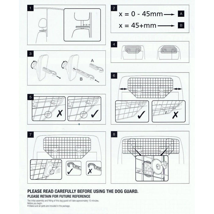 fits Jeep Grand Cherokee Car Headrest Mesh Dog Guard by UKB4C UKB4C  - Dynamic Drive