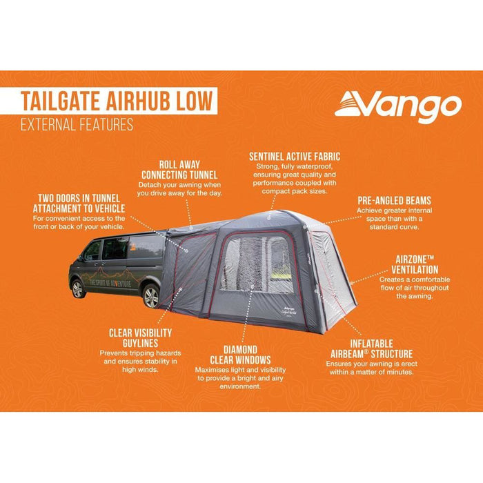 Vango Galli Low Drive Away Poled Awning (180 - 210cm) Campervan Vango  - Dynamic Drive