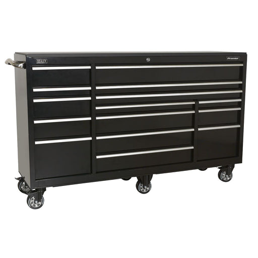 Sealey Rollcab 15 Drawer 1845mm Heavy-Duty Black PTB183015 Sealey  - Dynamic Drive