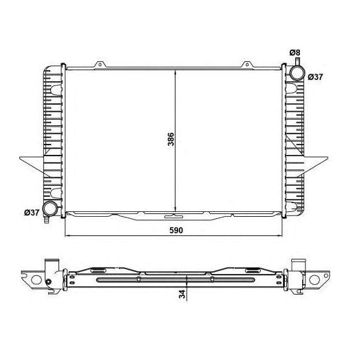 NRF Radiator fits Volvo C70 S70 V70 XC70 Cross Country NRF  - Dynamic Drive
