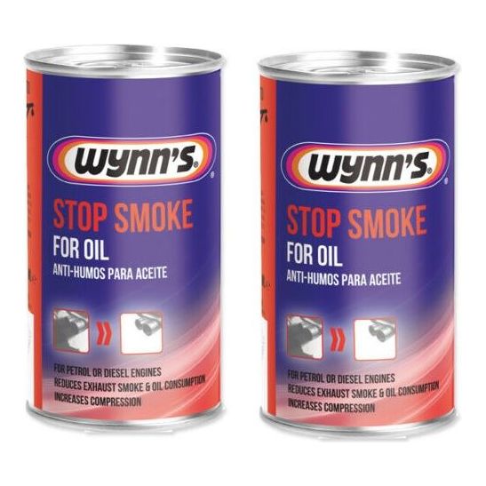 2x Wynns Stop Smoke Oil Additive Petrol & Diesel Engines Reduce Exhaust Smoke Wynns  - Dynamic Drive