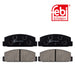 Genuine FEBI Rear Brake Discs & Pads Set Solid for Mazda 323 F/P Febi Bilstein  - Dynamic Drive