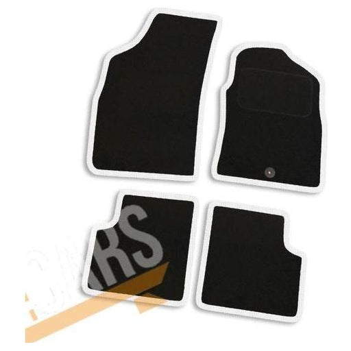 Tailored White Trim Carpet Mats Fiat 500 08-Dec12 + Clips 08 09 10 11 12 UKB4C  - Dynamic Drive