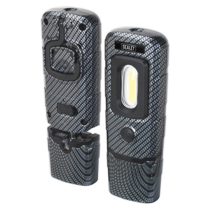 Sealey Rechargeable 360 Inspection Light 3W COB & 1W SMD LED Carbon Fibre Effect Sealey  - Dynamic Drive