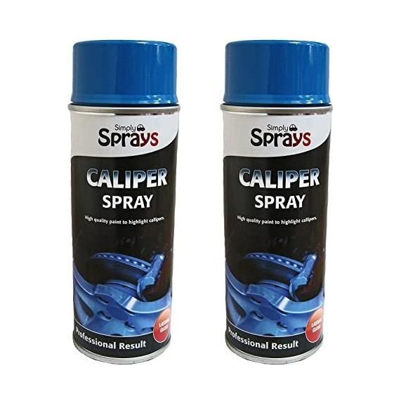 2 x Caliper Spray Blue Heat Resistant Aerosol Paint High Gloss Finish 400ml