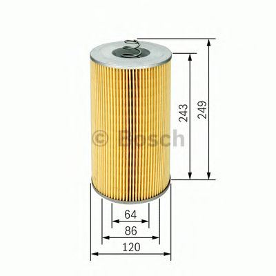 Bosch Cv Oil Filter P9740 (Hgv) fits Mercedes-Benz SK 1748LS - 14.6 4x2 - 87-96