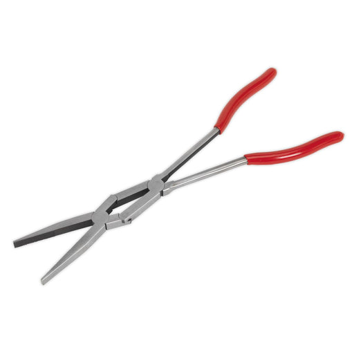 Sealey Flat Nose Pliers Double Joint Long Reach 335mm AK8590 Sealey  - Dynamic Drive