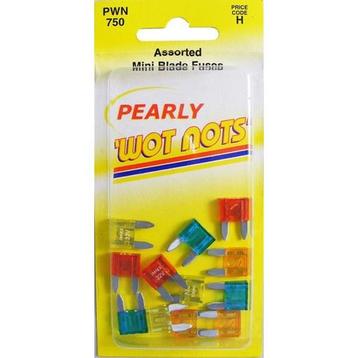 Wot-Nots Fuses for Mini Blade - Assorted - Pack Of 12 Pearl Automotive  - Dynamic Drive