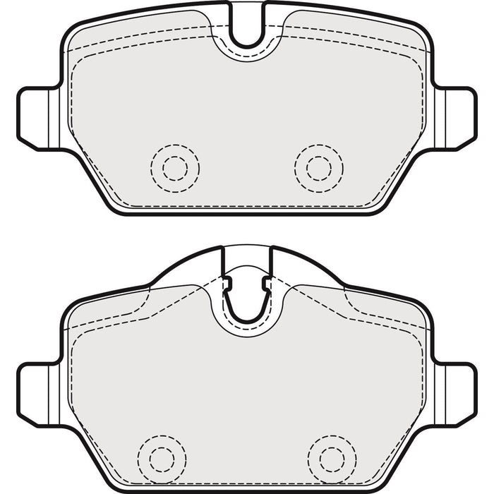 Genuine APEC Rear Brake Discs & Pads Set Solid for Mini Mini Countryman