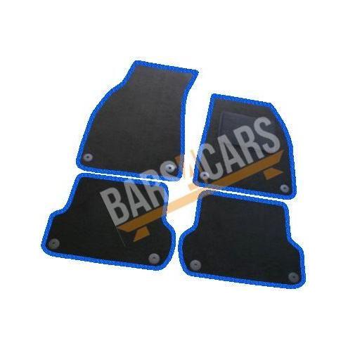 Fully Tailored Blue Trim Carpet Mats Audi A4 Cabriolet 05 ON Set of 4 + 8 Clips UKB4C  - Dynamic Drive