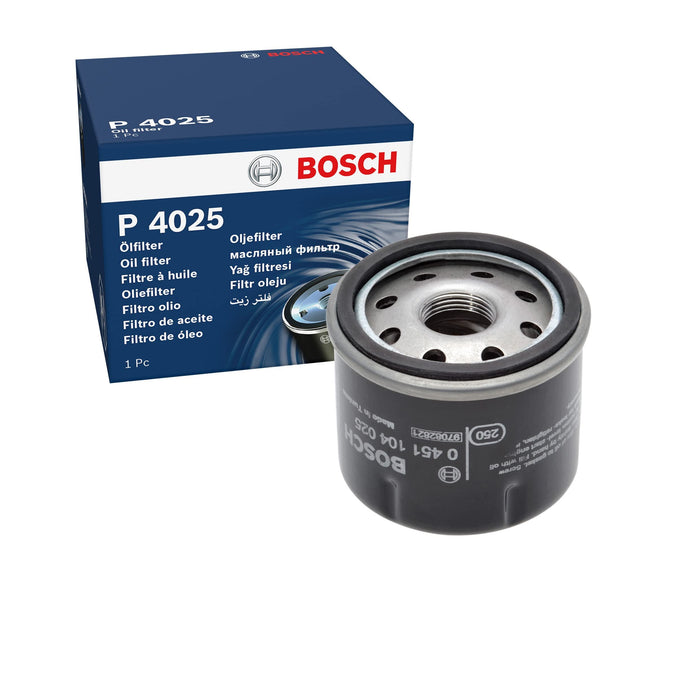 Genuine Bosch Car Oil Filter P4025 fits Renault Clio - 1.2 - 00-13 0451104025