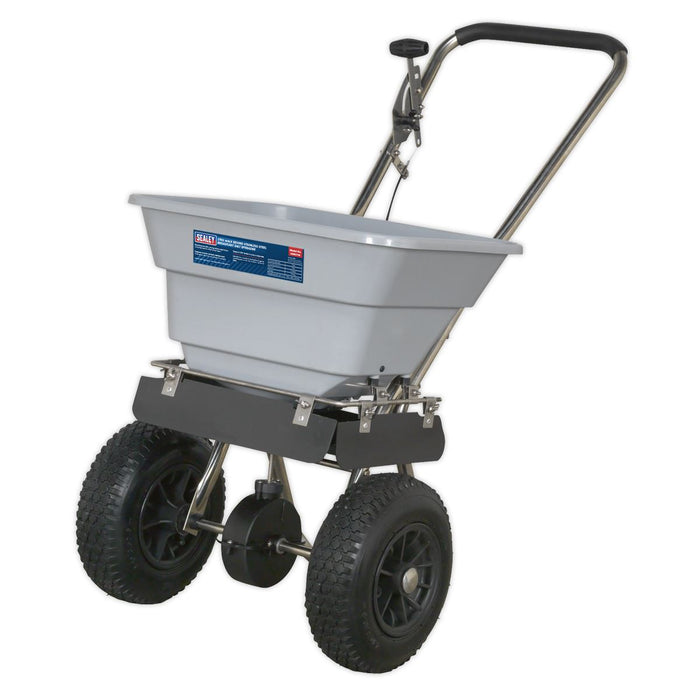 Sealey Stainless Steel Broadcast Salt Spreader 37kg Walk Behind SSB37W