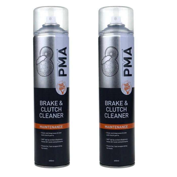 2 x PMA Brake And Clutch Cleaner Degreaser Aerosol Professional Spray 600ml BRCL PMA  - Dynamic Drive