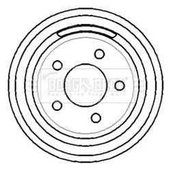 Genuine Borg & Beck Brake Drum fits Jeep Wrangler 9307 BBR7142 Borg & Beck  - Dynamic Drive