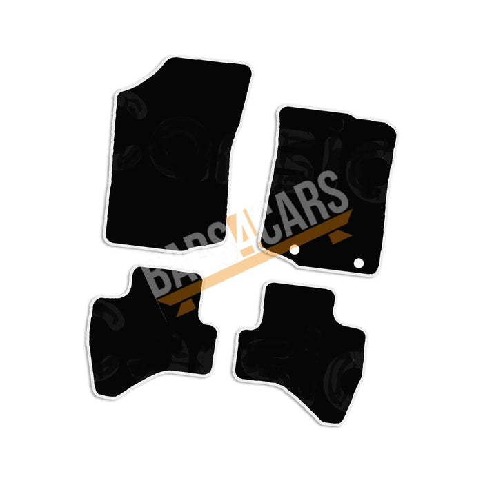 Fully Tailored White Trim Carpet Mats for Peugeot 108 Set of 4 With 2 Clips UKB4C  - Dynamic Drive