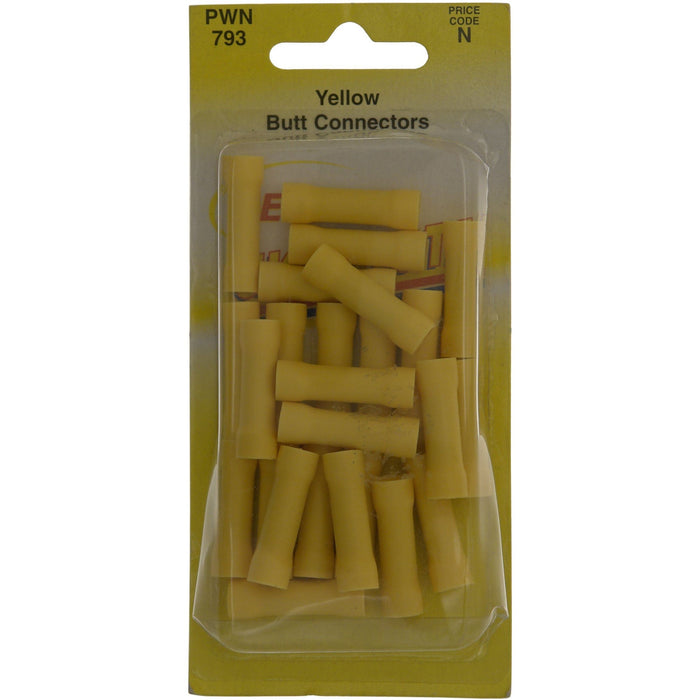 Wot-Nots Wiring Connectors - Yellow - Butt - Pack of 25 Wot-Nots  - Dynamic Drive