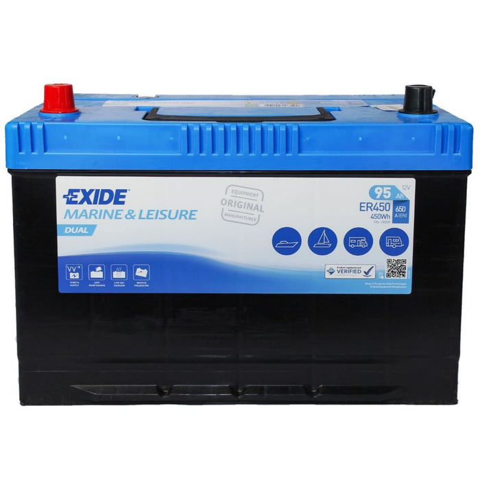 Exide ER450 12V FLA Battery 95Ah Efficient and Reliable 12V Battery Solution Exide  - Dynamic Drive