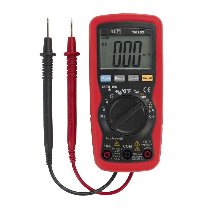 Sealey Professional Auto-Ranging Digital Multimeter 8-Function TM102