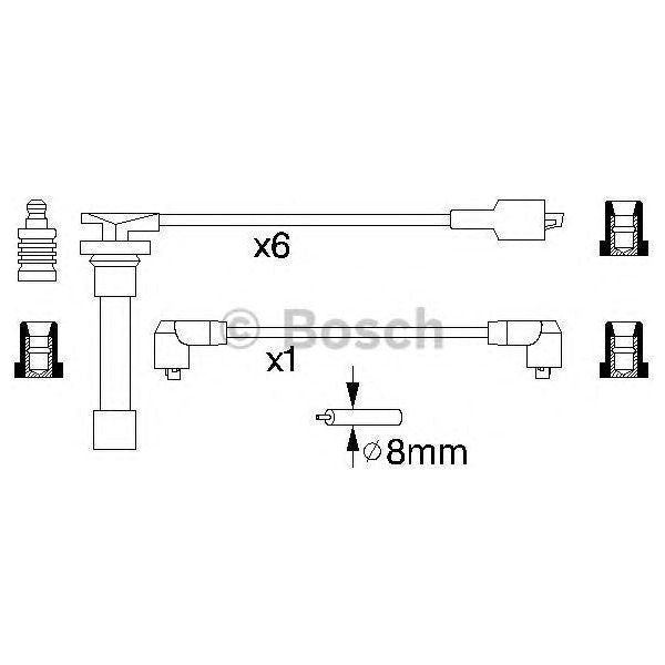 Genuine Bosch Ignition Lead B788 fits Jaguar XJ 6 - 4.0 - 89-94 0986356788