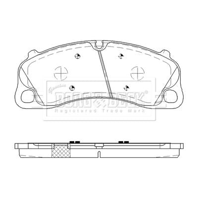 Genuine Borg & Beck Front Brake Pads fits Porsche 911991 3.8T 0913 BBP2621 Borg & Beck  - Dynamic Drive