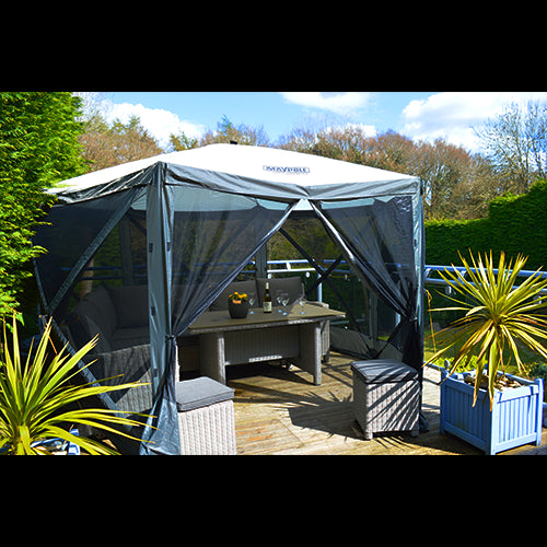 Event Shelter Gazebo 3.6m x 3.6m Outdoor Camping Motorhome Caravan Maypole  - Dynamic Drive