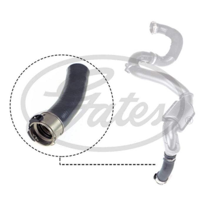 Gates Turbo Charger Hose fits Vauxhall Vivaro CDTi - 2.0 - 06-14 09-0537