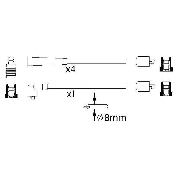 Genuine Bosch Ignition Lead B868 fits Ford Escort RS Custom - 2.0 - 78-80 098635