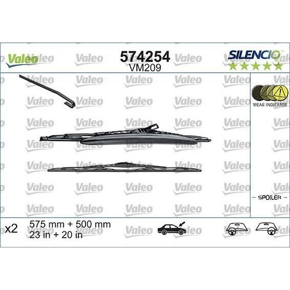 Valeo Wiper Blades Kit 574254 Automotive Part fits BMW Valeo  - Dynamic Drive