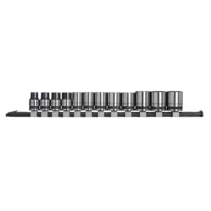 Sealey Socket Set 12pc 3/8"Sq Drive Metric Black Series AK7992