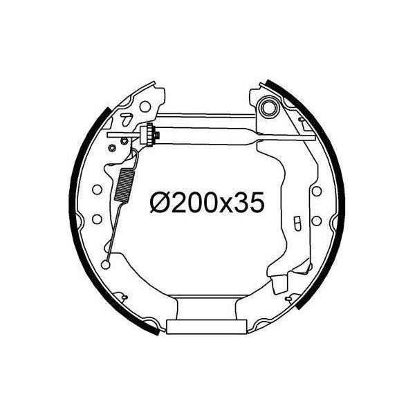 Genuine Valeo Pre-M. Brake Shoe Kit Fits Toyota Carina Iii