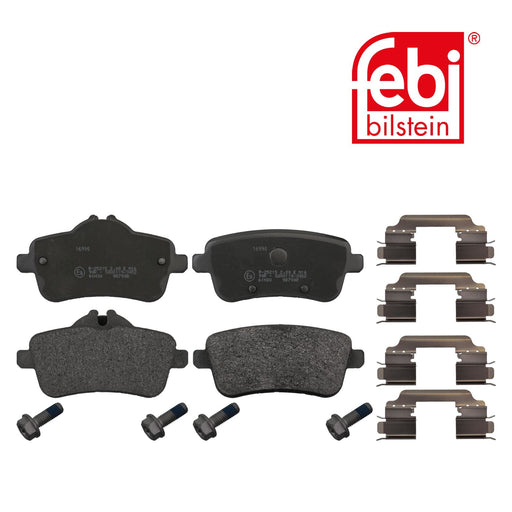 Genuine FEBI Rear Brake Discs & Pads Set Vented for Mercedes-Benz M-Class Febi Bilstein  - Dynamic Drive