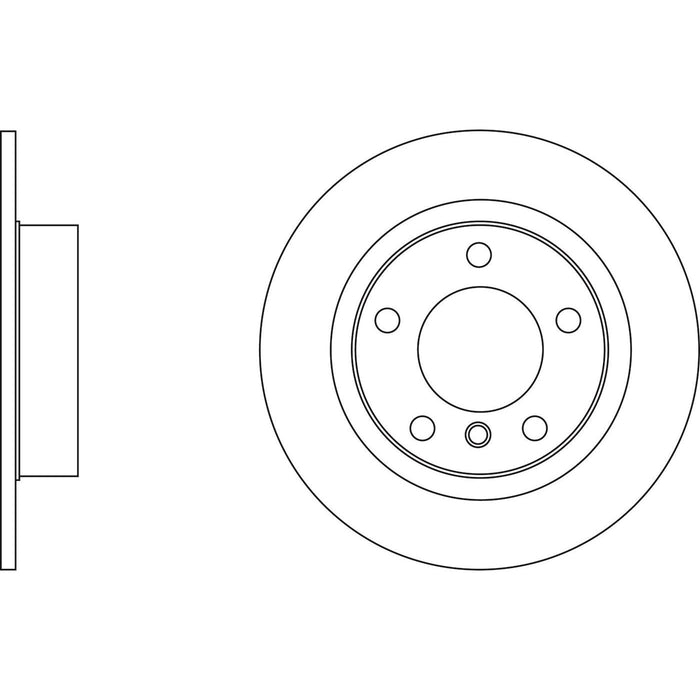 Genuine APEC Rear Brake Discs & Pads Set Solid for Mini Mini Countryman