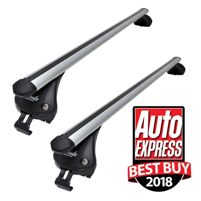 Aluminium Summit Roof Rack Cross Bars fits Volkswagen Polo Cross 15-17 Estate