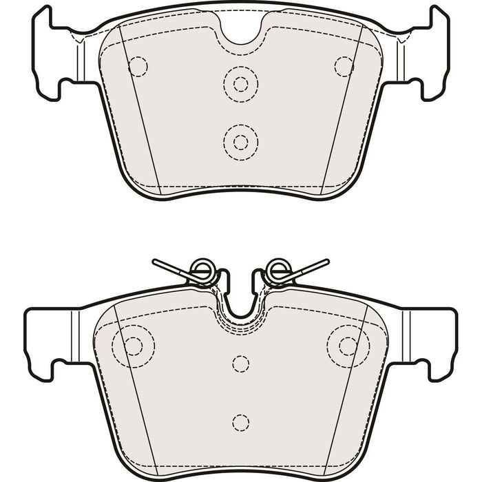 Genuine APEC Rear Brake Discs & Pads Set Vented for Jaguar F-Pace