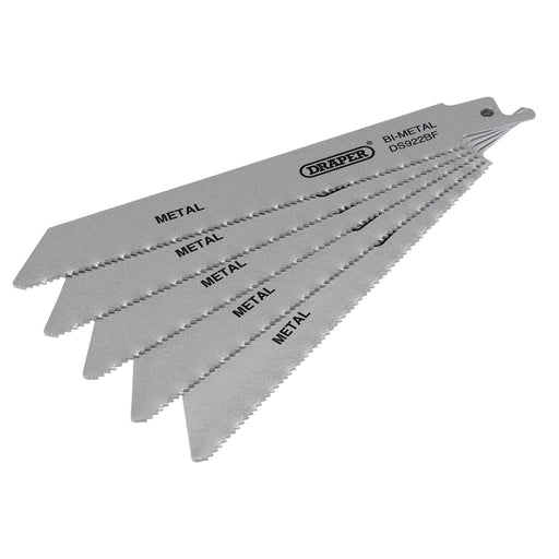 Draper Bi-metal Reciprocating Saw Blades for Metal, 150mm, 14tpi (Pack of 5) Draper  - Dynamic Drive