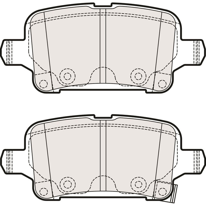 Apec Brake Pads Rear Fits Opel Astra Vauxhall