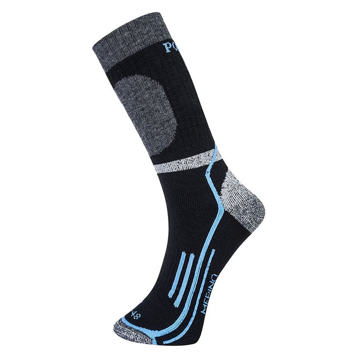 Portwest Winter Merino Socks - Black - UK 6 to 9 Portwest  - Dynamic Drive