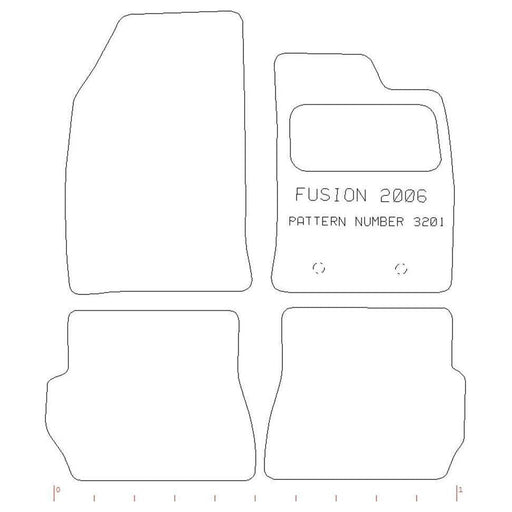 Fully Tailored Carpet Car Mats for Ford Fusion 02-12 Set of 4 With 2 Clips UKB4C  - Dynamic Drive