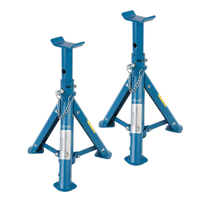 Silverline Folding Axle Stand Set 2pce 2 Tonne 676260