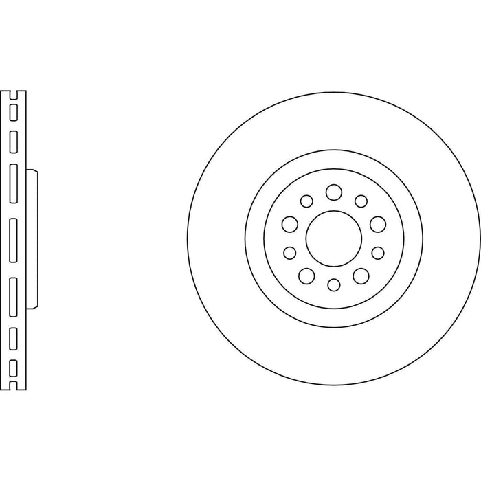 Apec Brake Disc Front Fits Citroen C8 Peugeot 807