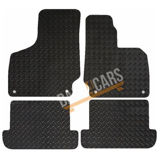 Fully Tailored Yellow Trim Rubber Mats fits Audi Tt 06 ON (4 Pce) + 4 Clips UKB4C  - Dynamic Drive