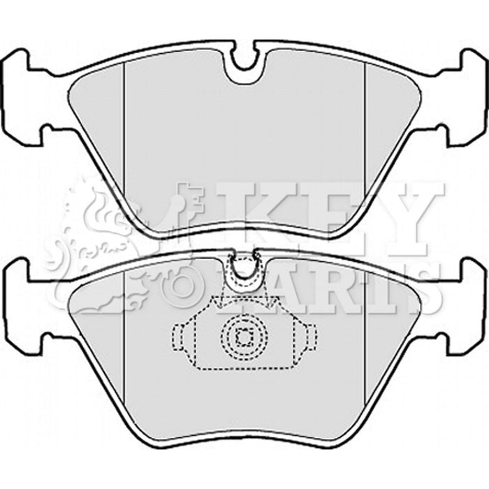 Genuine Key Parts KBP1843 Front Brake Pads (Ate-Teves) Key Parts  - Dynamic Drive