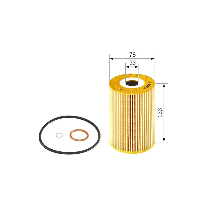 Bosch Cv Oil Filter P9647 (Hgv) fits Mercedes-Benz T2-800 809D - 4.0 - 86-94 145