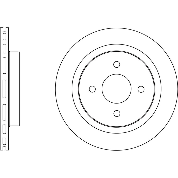 Genuine APEC Rear Brake Discs & Pads Set Vented for Ford Scorpio