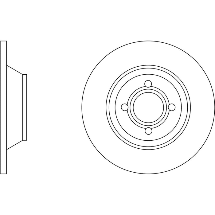 Genuine APEC Front Brake Disc & Pads Set Solid for Audi 80