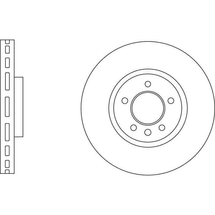 Apec Brake Disc Front Left Fits Porsche Cayenne VW Touareg Handed Near-Side