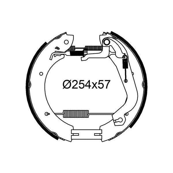 Genuine Valeo Pre-M. Brake Shoe Kit Fits Ford Granada Mb100 Valeo  - Dynamic Drive