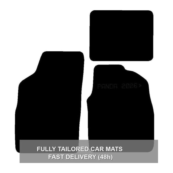 Fully Tailored Black Carpet Car Mats for Fiat Panda 06-12 Set of 4 UKB4C  - Dynamic Drive